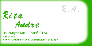 rita andre business card