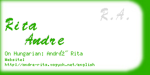 rita andre business card